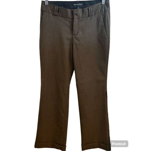 Banana Republic Brown Wool Blend Cuffed Pants. Size 6 - Picture 1 of 11